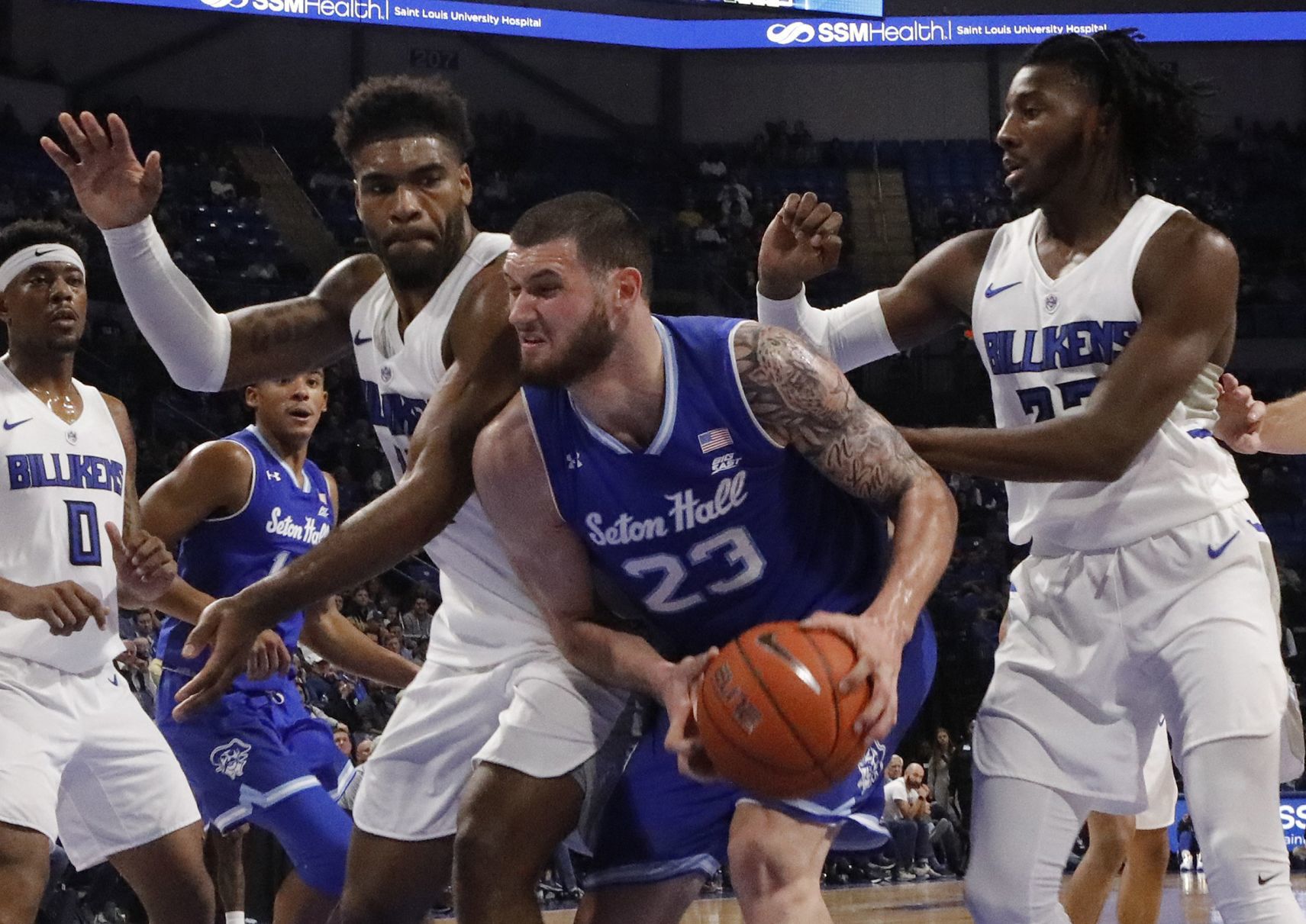 Seton Hall pounds the SLU Billikens 83-66